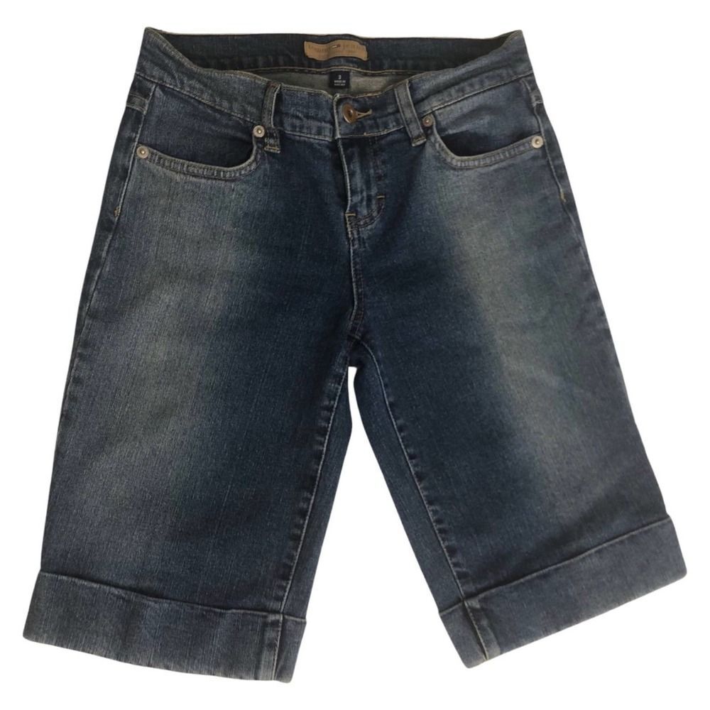 Tommy Jeans Size 3 Luy Luy Bermuda Denim Juniors Bermuda Cuffed Zipper Button